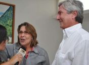 Senador Fernando Collor e a prefeita de Arapiraca Célia Rocha