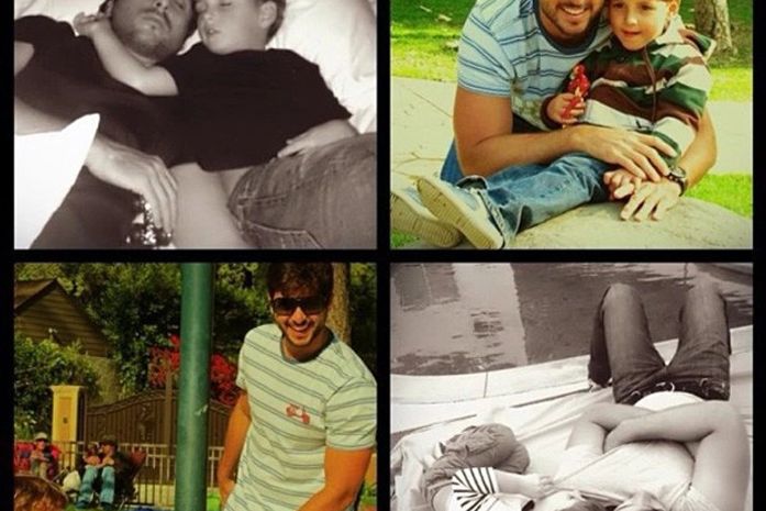 Claudia Leitte publica foto do marido com o filho: 'Só Deus concede a paz'