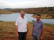 Paulão do PT foi a barragem do Balsámo em Palmeira dos Indios visitar com o vereador petista de Estrela de Alagoas.