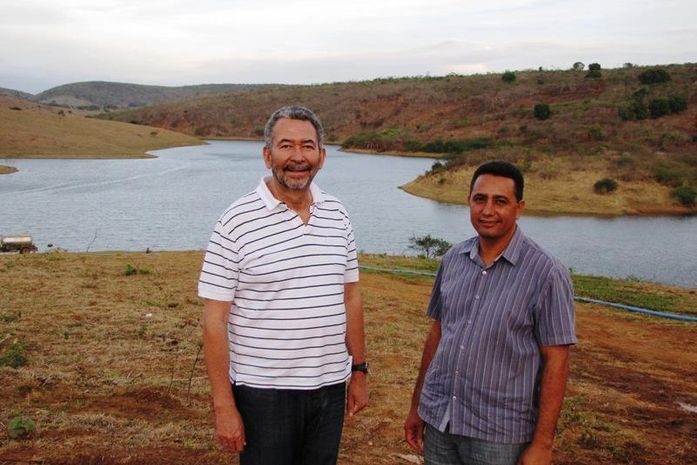 Paulão do PT foi a barragem do Balsámo em Palmeira dos Indios visitar com o vereador petista de Estrela de Alagoas.