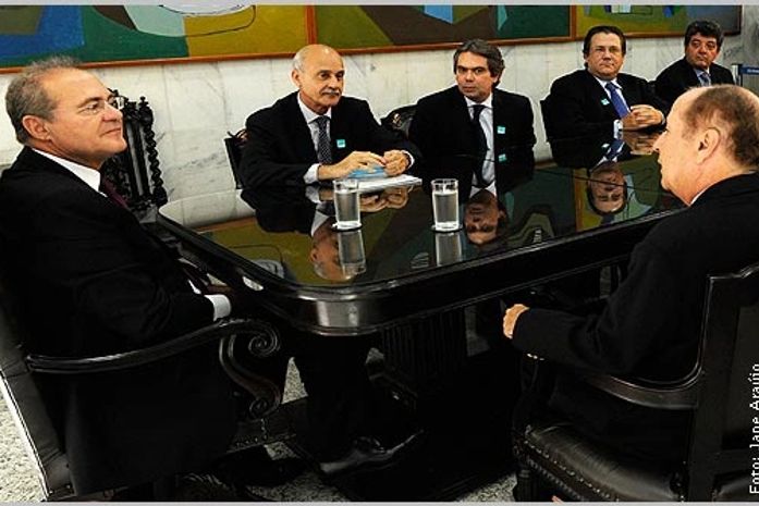 Renan recebeu produtores de biocombustível no gabinete da presidência do Senado