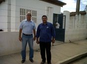 Presdiente Álvaro Menezes e Gerente da UN Bacia Leiteira, em visita a Estação de Esgoto da Cidade de Batalha