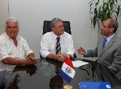 Nonô, Teotonio e o novo diretor-presidente da Adeal, Marcelo Lima