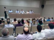Collor na reunião com o Sinmed 