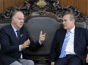 Paulo Ziulkoski, da CNM, foi recebido pelo presidente do Senado, Renan Calheiros