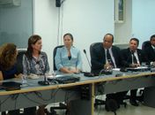 

Delegados Kátia Emanuelly, Carlos Reis e Medson Maia, durante apresentação no Ministério Público 