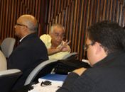 Adalberon de Moraes (de amarelo) no julgamento do caso Paulo Bandeira 