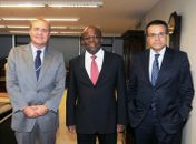 Renan e Alves discutem criação de novos tribunais federais com Joaquim Barbosa