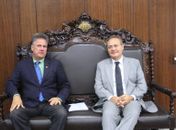 Renan recebe em audiência os prefeitos de Palmeira e de Coruripe