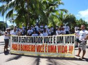 Militares realizaram caminhada e panfletagem na Orla de Pajuçara