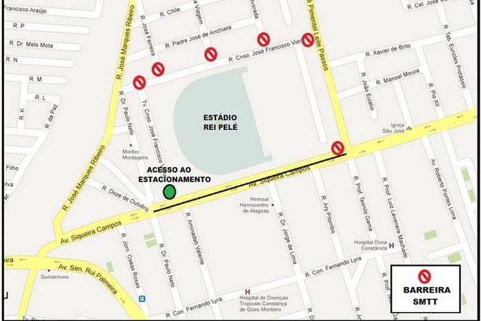 SMTT bloqueia ruas para o clássico deste sábado no Rei Pelé
