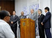 Presidente do Senado, Renan Calheiros (PMDB-AL), anuncia plano de acessibilidade da Casa