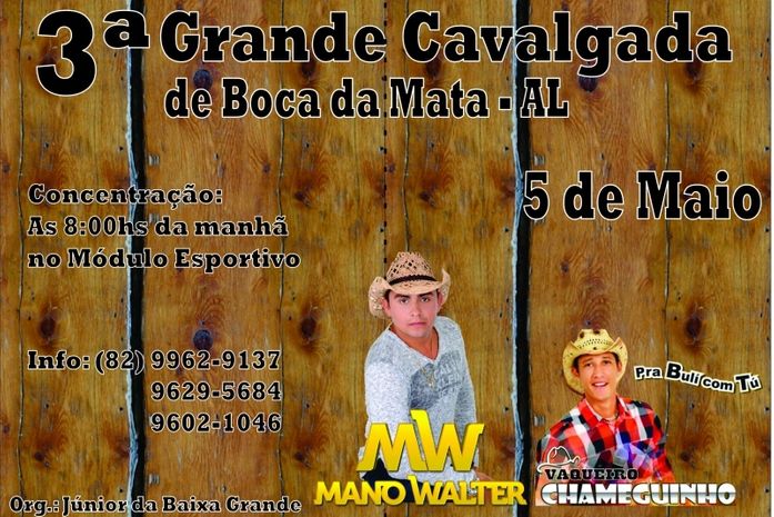 Boca da Mata se prepara para 3ª Grande Cavalgada em maio