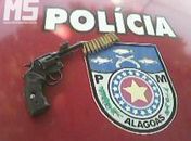 Arma apreendida com o acusado