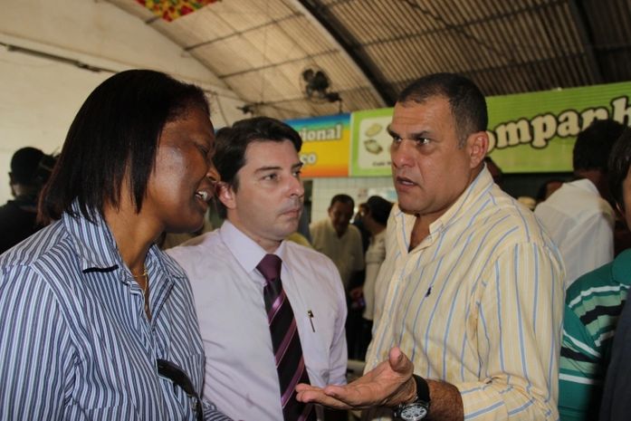 Vereadores Fátima Santiago, Wilson Junior e Eduardo Canuto