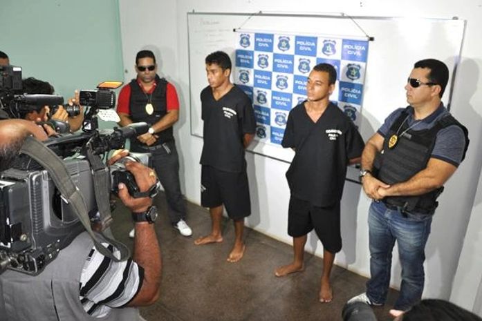 Acusados foram apresentados pela Polícia Civil