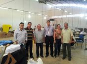Prefeito de Taquarana Bastinho em Murici visitando o pólo textil.