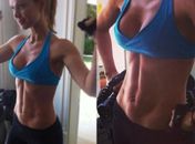 Eliana usou o Instagram para mostrar a barriga sarada que conquistou com a musculação