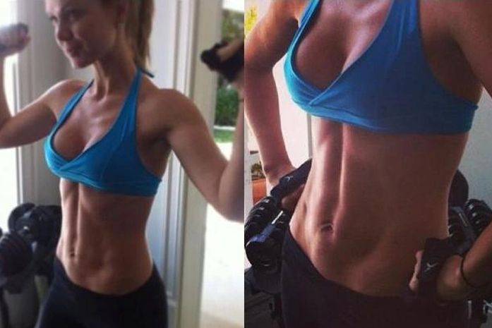 Eliana usou o Instagram para mostrar a barriga sarada que conquistou com a musculação