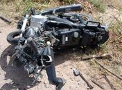 Moto ficou completamente destruida