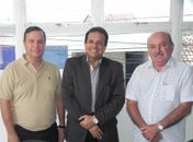 Deputado Sergio Toledo, superintendente do BNB,Antonio César de Santana e o prefeito Carlos Alberto Canuto