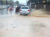 Ruas alagadas em Maceió