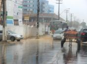 Ruas alagadas em Maceió
