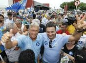 Aécio Neves na campanha de Téo em Alagoas