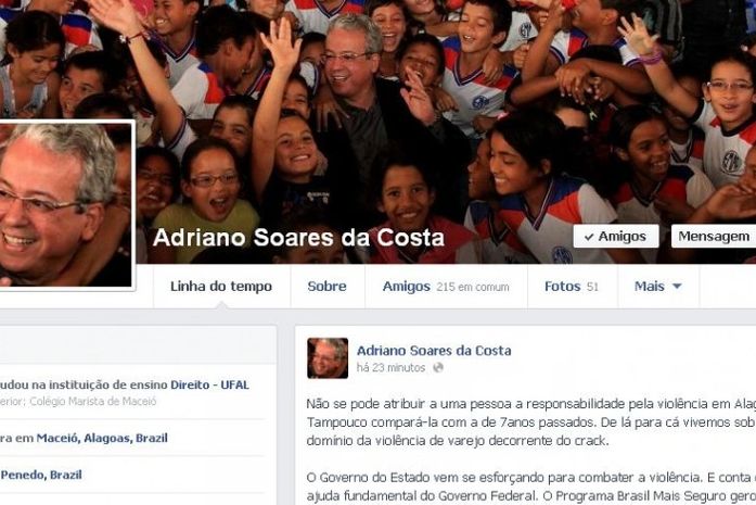 Facebook de Adriano Soares
