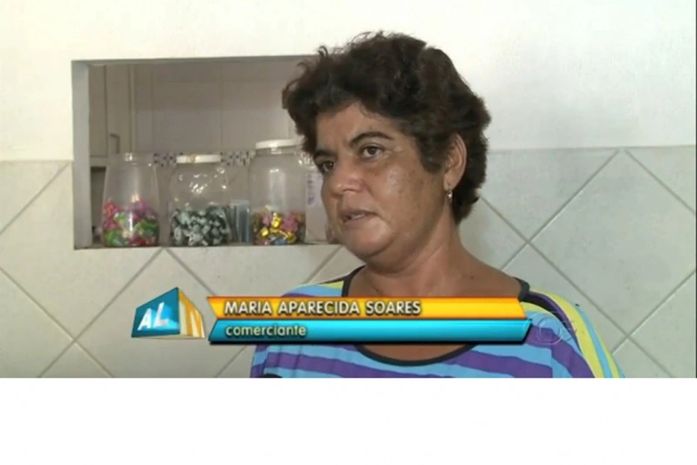 A comerciante Cida é uma das mais prejudicadas