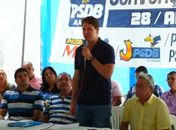 Pedro Vilela discursa ao lado de Rui, Claudionor e Teotonio