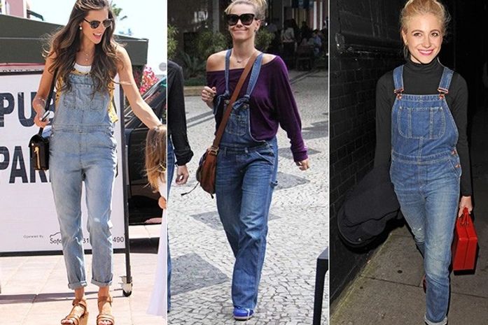 O clássico macacão jeans não sai do guarda-roupa de famosas