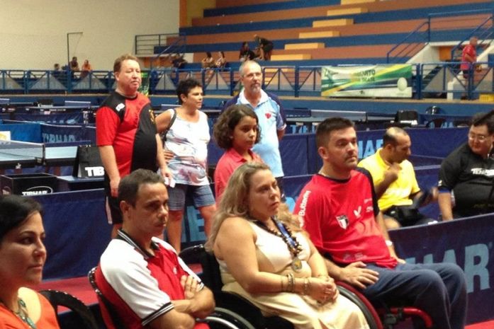 Rosinha com os atletas