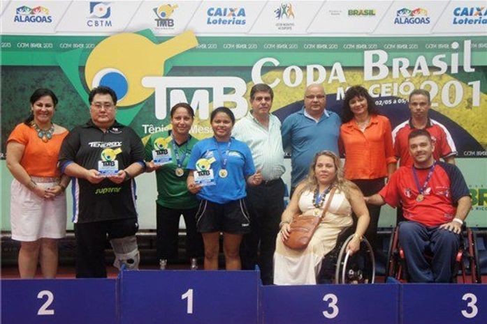 Rsoinha na premiação dos atletas