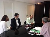 Fátima, Chico, Cleber e o senador Benedito de Lira