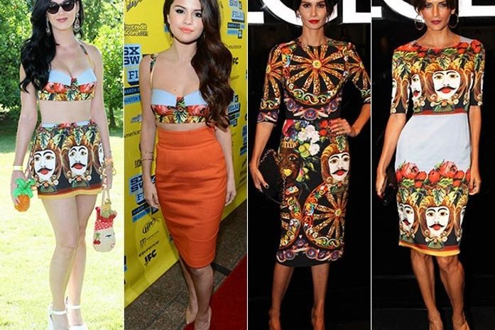 Estampas da Dolce & Gabbana viram tendência entre as famosas