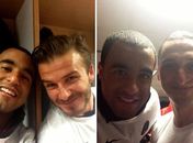 Xodó no PSG, jogador Lucas comemora título com os ídolos Beckham e Ibrahimovic