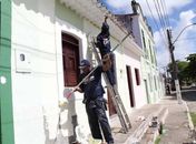 A pintura do Largo da Matriz fica mais bonito