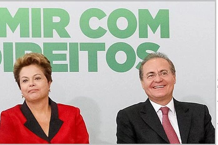 Presidente Dilma e presidente do Senado, Renan Calheiros