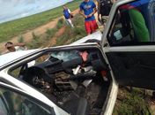 Veículo Uno ficou com a frente destruída