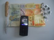 Materiais apreendidos durante a abordagem