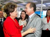 A presidente Dilma e o senador Renan
