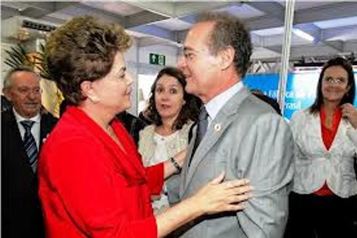 A presidente Dilma e o senador Renan