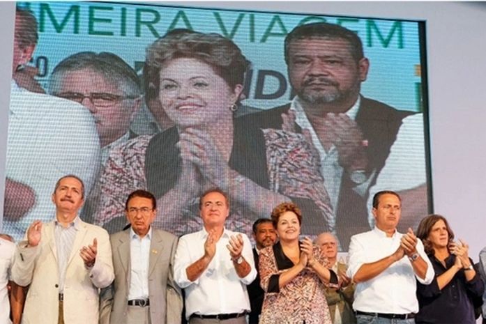 Legenda Renan participou da comitiva presidencial e foi elogiado por seu empenho em defesa dos plantadores de cana