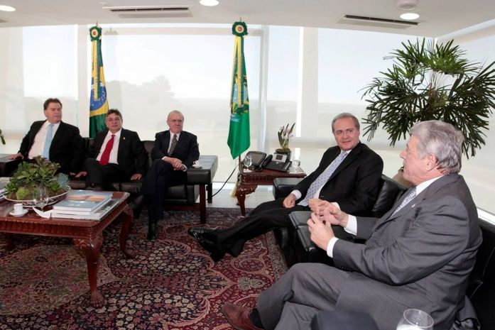 Sarney, Renan e Teotonio no Palácio do Planalto