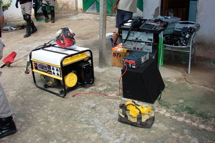 Material apreendido na operação