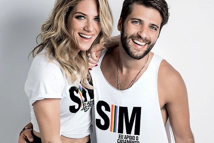 Bruno Gagliasso, Giovanna Ewbank e outros atores posam a favor do casamento gay