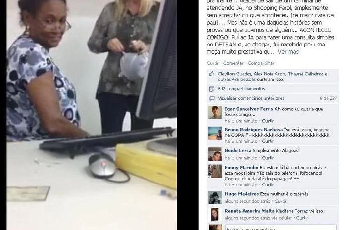 Vídeo foi compartilhado e comentado por internautas