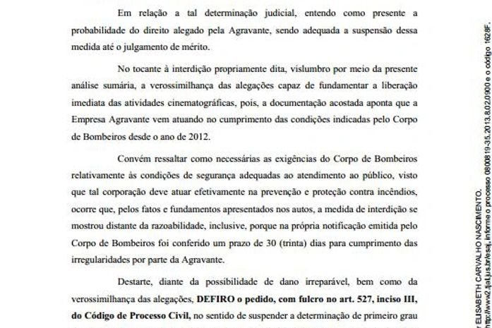 Centerplex reabre hoje por decisão do Tribunal de Justiça