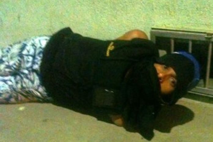 Edney foi preso após quebrar as portas do banco